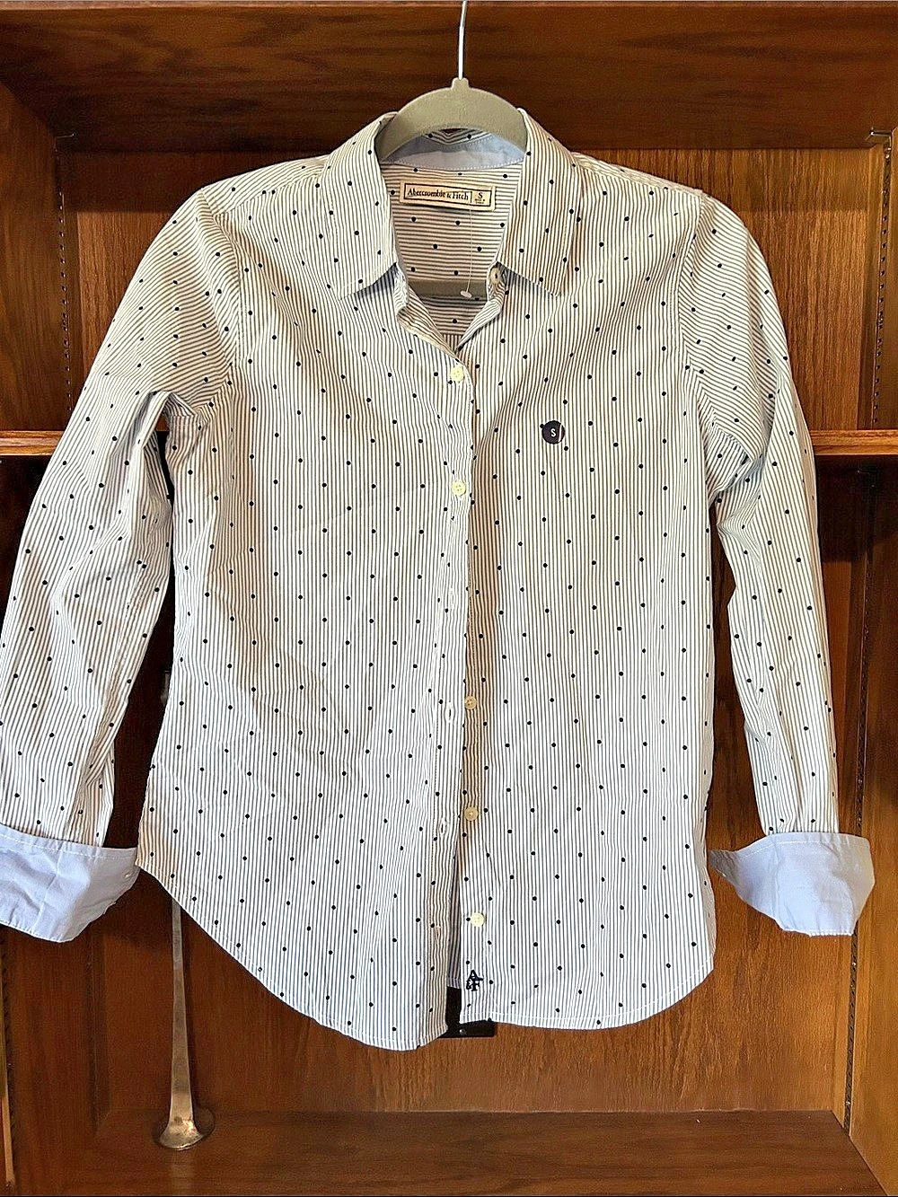 Abercrombie & Fitch Women’s Striped Polka Dot Button Down Size Medium